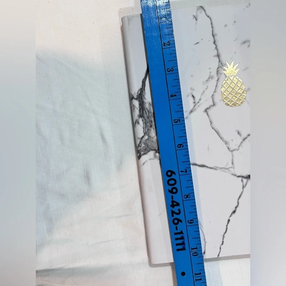 🍍 Shiny Marble and Gray Notebook with Pineapple Design 🍍